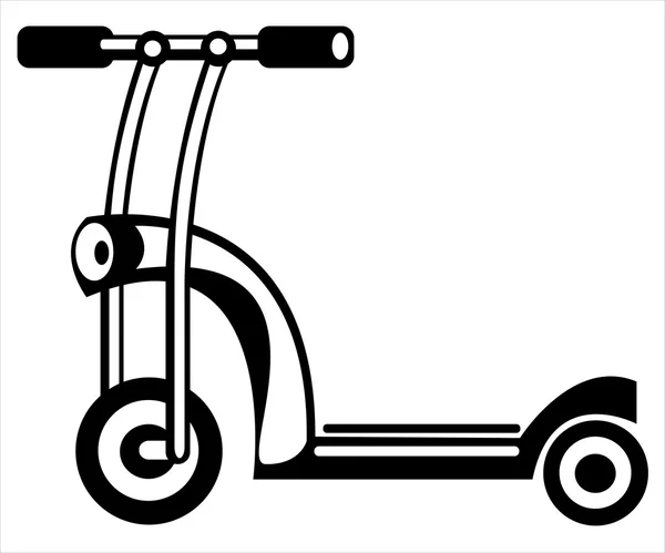 Scooter enfant sur fond blanc — Image vectorielle