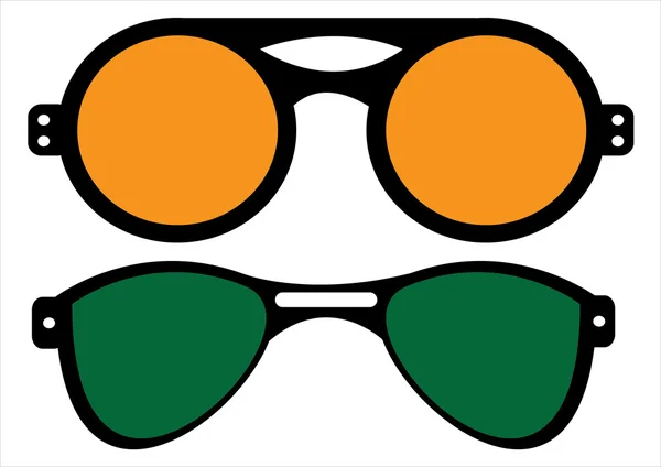 Beyaz arka plan üzerinde izole retro güneş gözlüğü — Stok Vektör