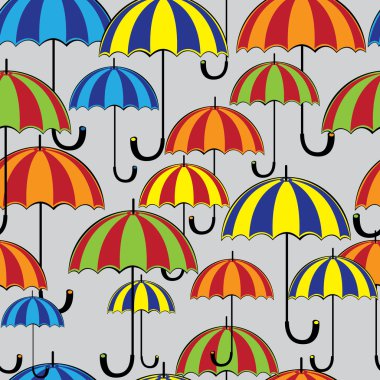 Dikişsiz desen renkli şemsiye