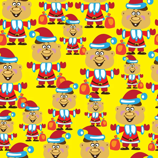 Naadloze patroon santa claus — Stockvector