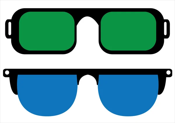 Óculos de sol retro isolados no fundo branco — Vetor de Stock