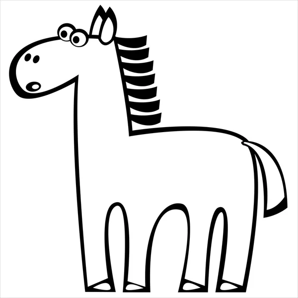 Vektor Pferd auf weißem Hintergrund — Stockvektor