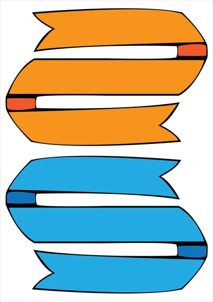Bannières vectorielles de ruban de couleurs ensemble — Image vectorielle