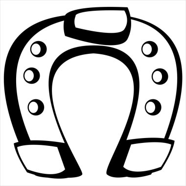 Beyaz arkaplanda izole edilmiş at nalı