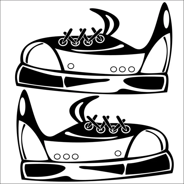 Mládež obuv izolovaných na bílém pozadí — Stockový vektor