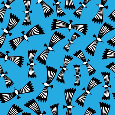 Dikişsiz desen uçan kuşlar