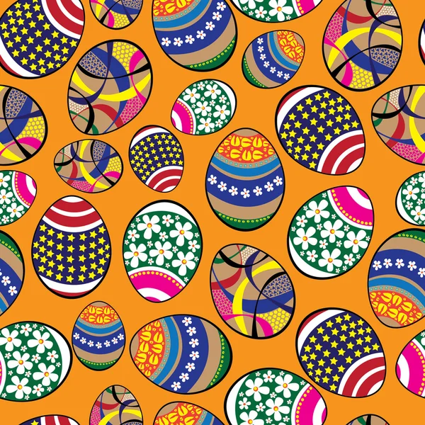 Seamless pattern easter eggs — Stock Vector