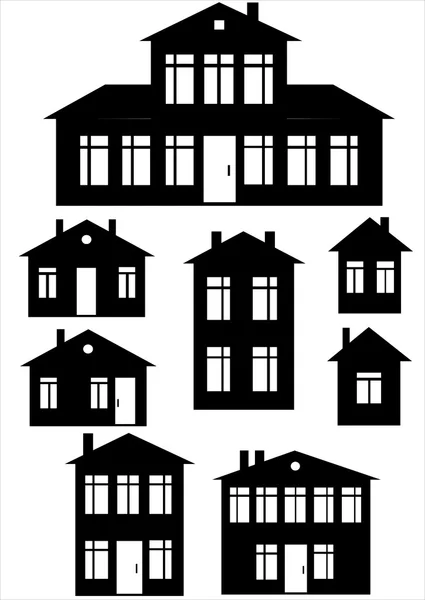 Haus-Symbol isoliert auf weißem Hintergrund — Stockvektor