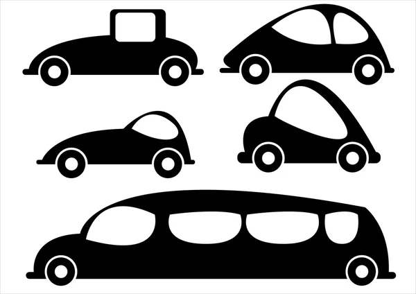 Icone auto isolate su sfondo bianco — Vettoriale Stock