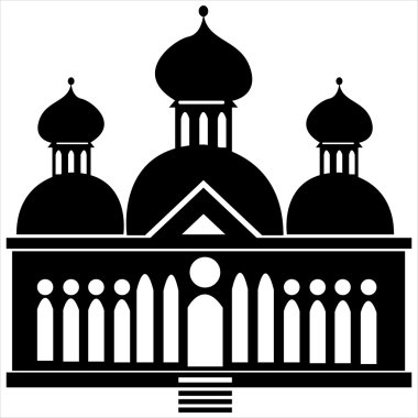 Beyaz arka plan üzerinde izole kiliseler simgesi