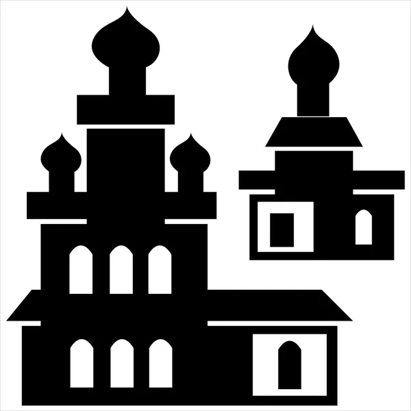 Beyaz arka plan üzerinde izole kiliseler simgesi — Stok Vektör