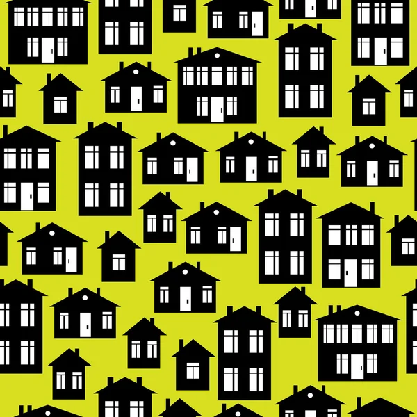 Houses icon of seamless pattern — Stock Vector