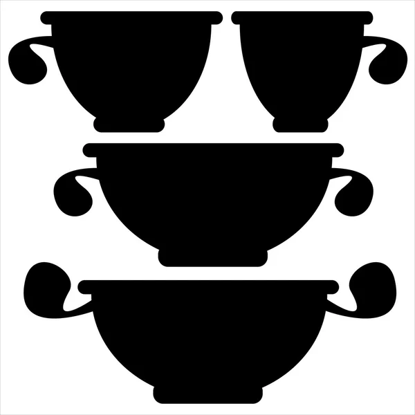 Iconos de utensilios de cocina sobre un fondo blanco — Vector de stock