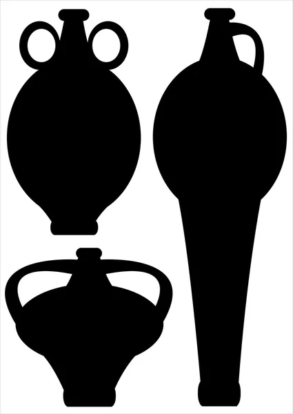 Icônes Amphoras isolées sur fond blanc — Image vectorielle