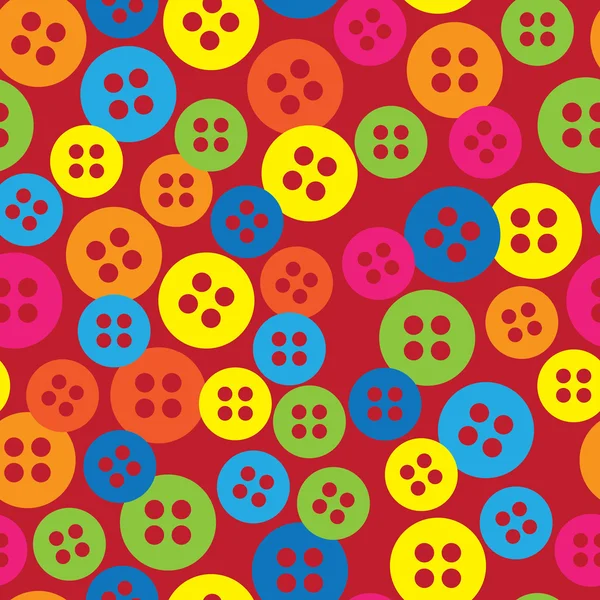 Multicolored buttons of seamless pattern — Stock Vector