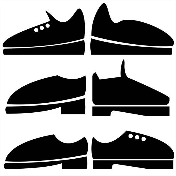 Erkek ayakkabıları simge seti — Stok Vektör