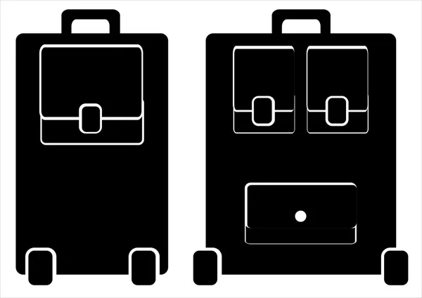 Icono de la maleta aislado sobre fondo blanco — Archivo Imágenes Vectoriales