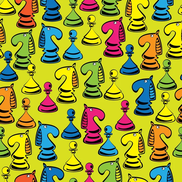 Échecs multicolores de motif sans couture — Image vectorielle