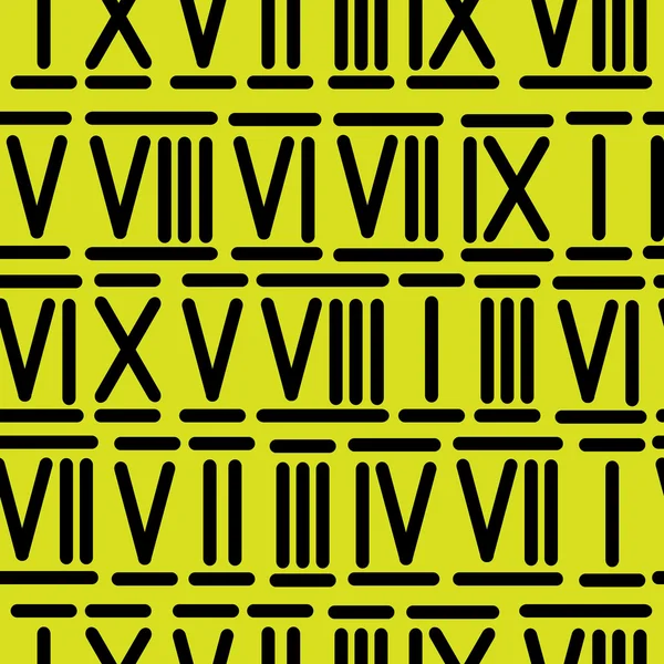 Números romanos patrón sin costura — Vector de stock