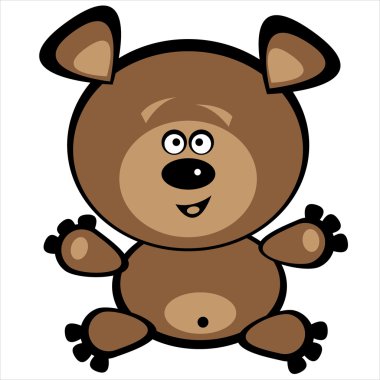 beyaz zemin üzerinde şirin ayıcık