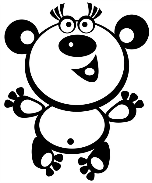 图标可爱的泰迪熊，白色背景上 — 图库矢量图片