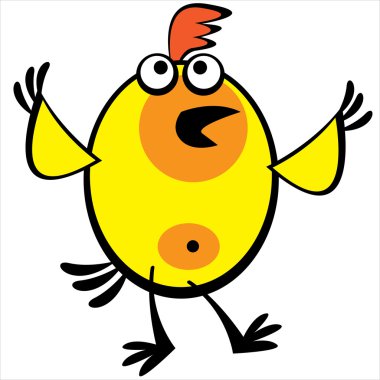 Beyaz arka plan üzerinde izole bir tavuk