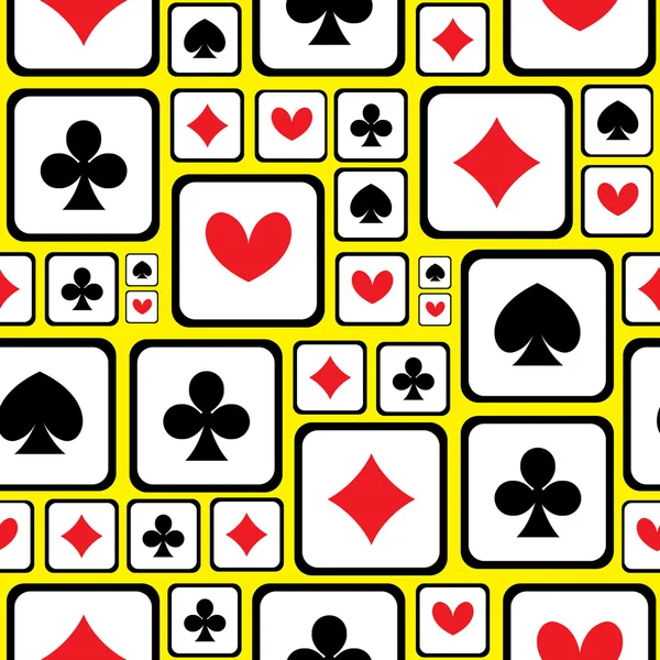 Simboli di carte da gioco senza soluzione di continuità — Vettoriale Stock