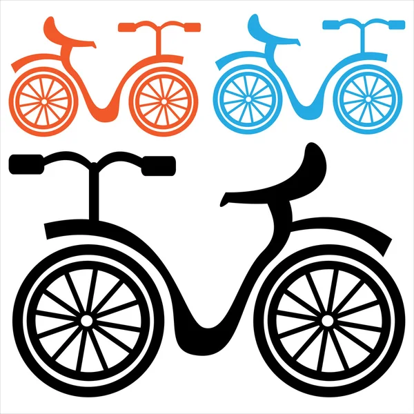 Ícone de bicicleta isolado em um fundo branco — Vetor de Stock