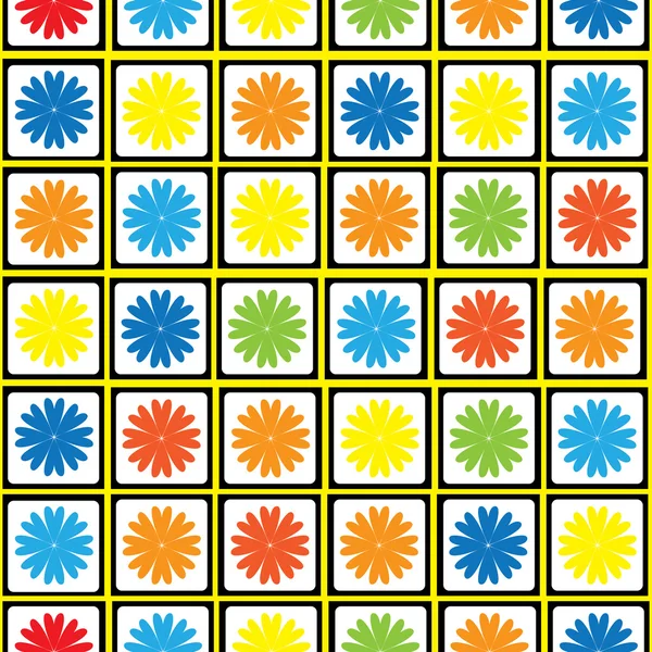 Multicolor blommor prydnad seamless mönster — Stock vektor