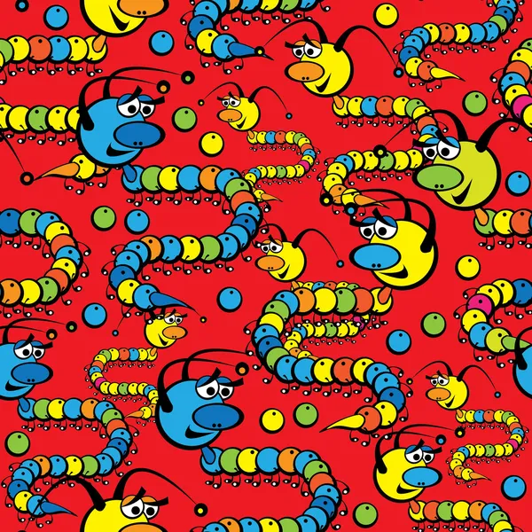 Multicolore mille-pattes motif sans couture — Image vectorielle