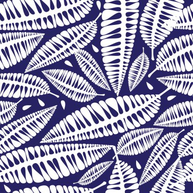 Dikişsiz desen Beyaz yaprakları