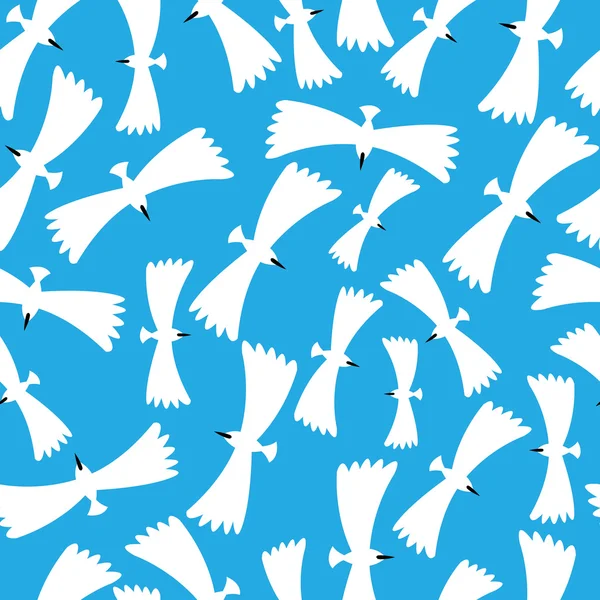 Flying birds seamless pattern — Stock Vector