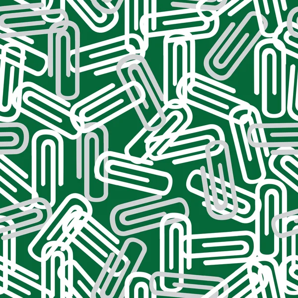 White paperclips seamless pattern — Stock Vector