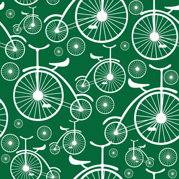 Vélo rétro motif sans couture — Image vectorielle