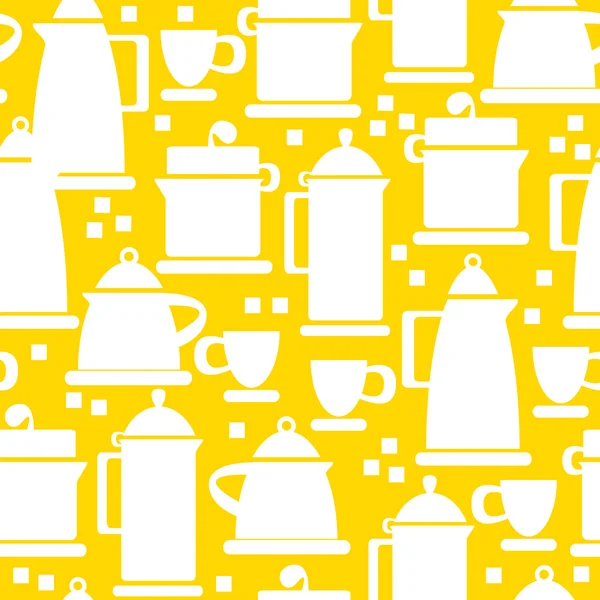 Electric kettle icons of seamless pattern — Stock Vector