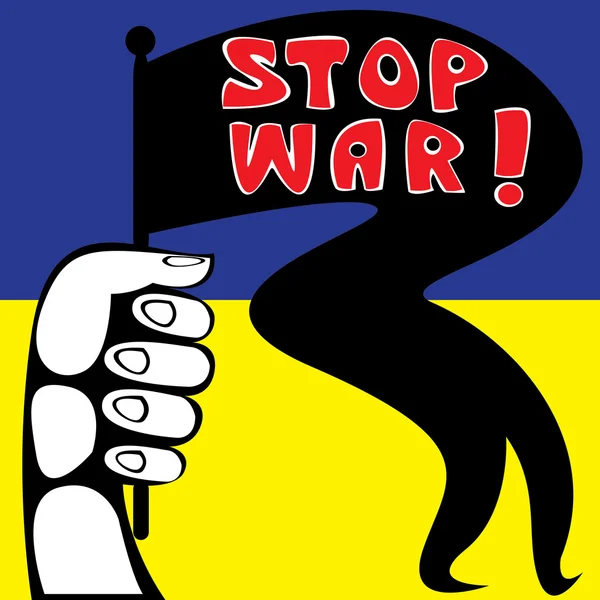 Stoppa kriget i Ukraina affisch — Stock vektor