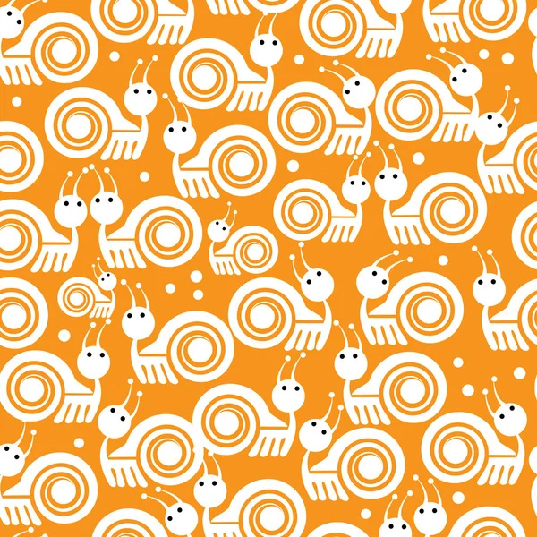 Escargots blancs icône motif sans couture — Image vectorielle