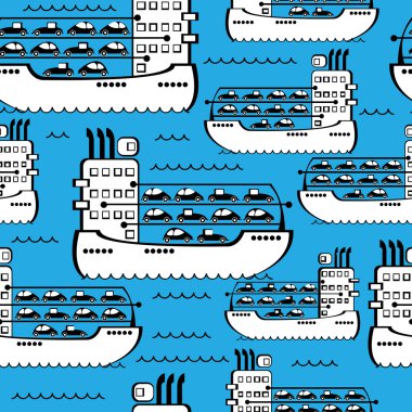 Kargo gemileri seamless modeli