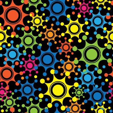 çok renkli çiçek seamless modeli