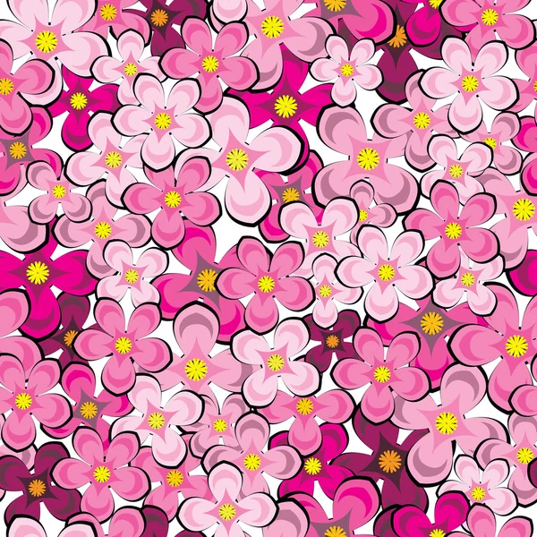 ライラックの花シームレスなパターン — ストックベクタ
