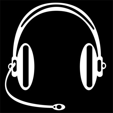 Siyah arkaplanda kulaklık