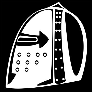 siyah arka plan üzerine izole dümen knight