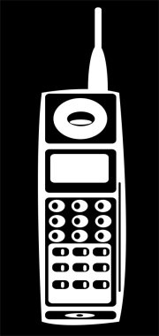 cep telefonu siyah arka plan üzerine izole