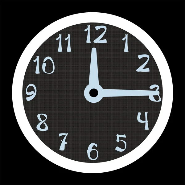 Clock on black background — Stock Photo, Image