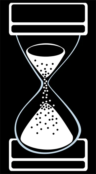 Hourglass on black background — Stock Photo, Image