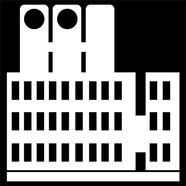 Industriële huis pictogrammenset geïsoleerd op zwarte achtergrond — Stockfoto