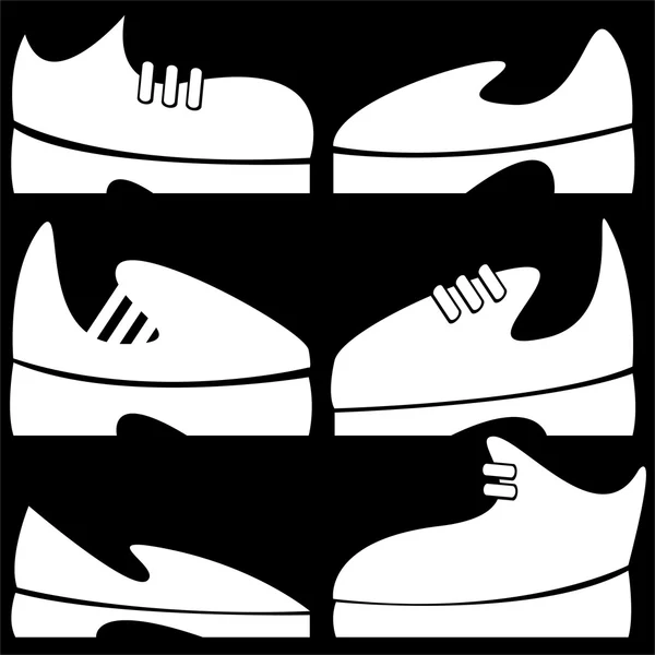Los zapatos de los hombres de iconos conjunto —  Fotos de Stock