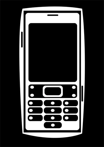Мобильный телефон изолирован на черном фоне — стоковое фото