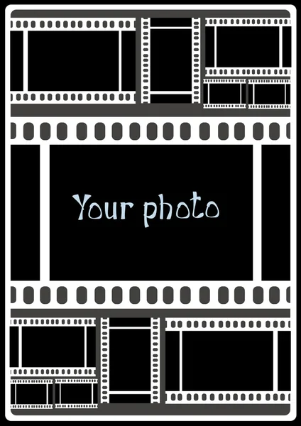 Постер ваше фото на черном фоне — стоковое фото