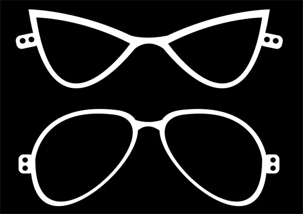 Retro glasses isolated on black background — Stock Photo, Image